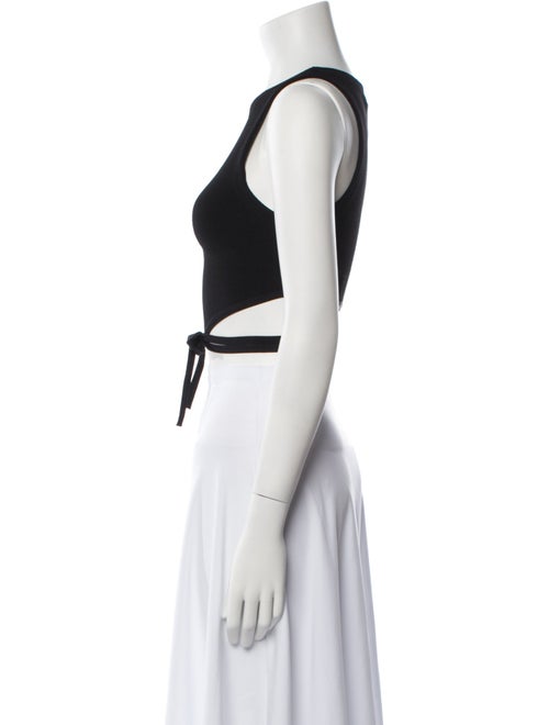 Alice + Olivia Crew Neck Sleeveless Crop Top