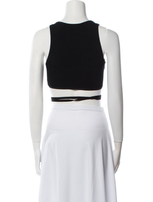 Alice + Olivia Crew Neck Sleeveless Crop Top