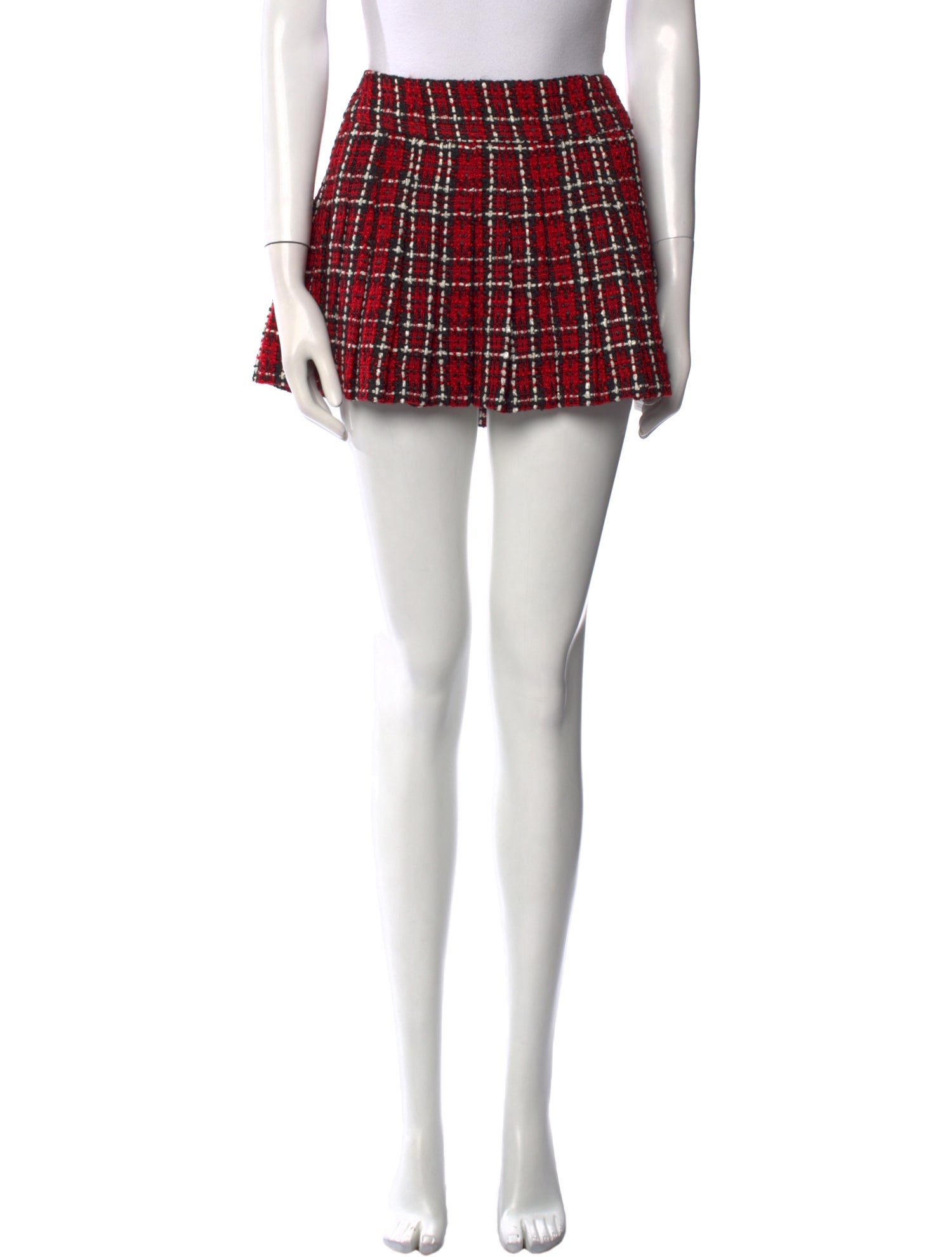 Alice + Olivia Plaid Print Mini Skirt