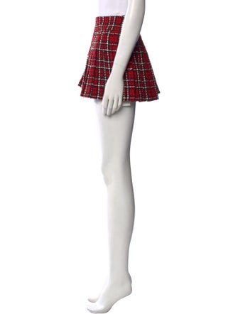 Alice + Olivia Plaid Print Mini Skirt