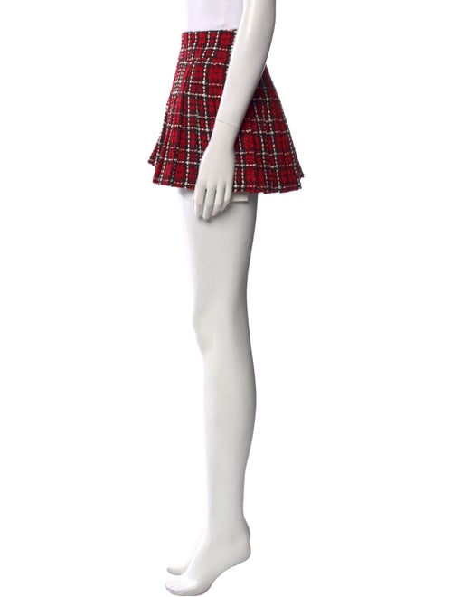 Alice + Olivia Plaid Print Mini Skirt