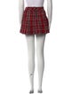 Alice + Olivia Plaid Print Mini Skirt