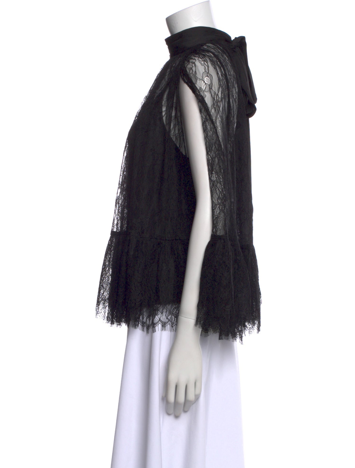 Alice + Olivia Patterned Mock Neck Blouse