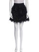 Alice + Olivia Feather Trim Mini Skirt