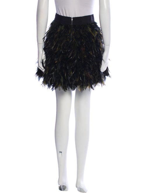 Alice + Olivia Feather Trim Mini Skirt
