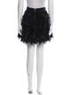 Alice + Olivia Feather Trim Mini Skirt