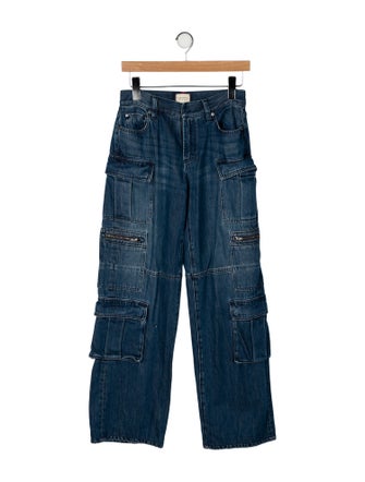 Alice + Olivia Mid-Rise Wide Leg Jeans