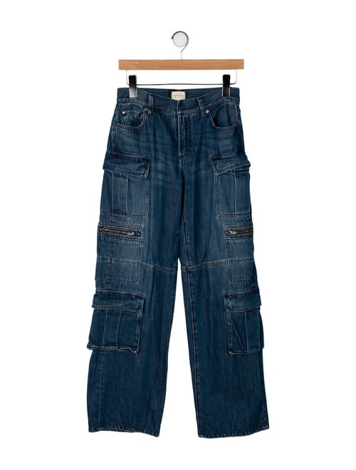 Alice + Olivia Mid-Rise Wide Leg Jeans