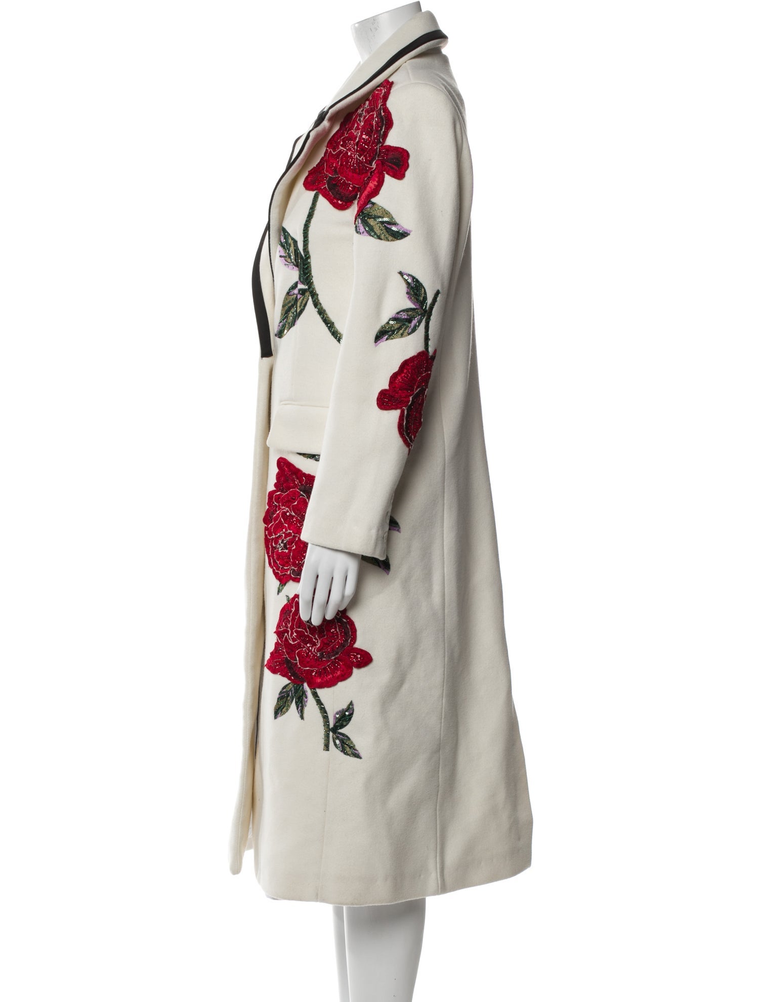 Alice + Olivia Floral Print Trench Coat