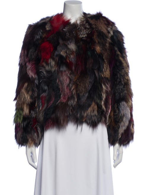 Alice + Olivia Fox Printed Fur Jacket