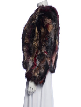 Alice + Olivia Fox Printed Fur Jacket
