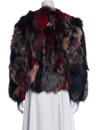 Alice + Olivia Fox Printed Fur Jacket
