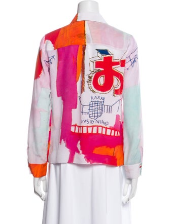 Alice + Olivia Silk Printed Button-Up Top