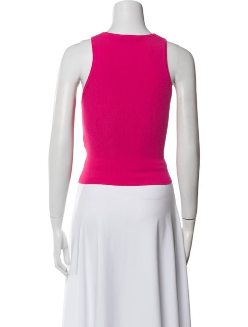 Alice + Olivia Crew Neck Sleeveless Crop Top