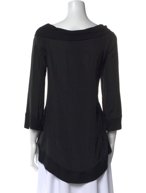 Alice + Olivia Silk Bateau Neckline Blouse