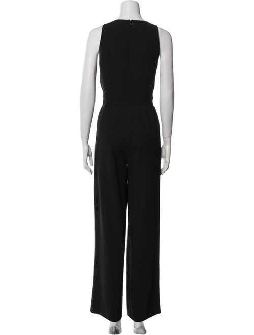 Alice + Olivia Colorblock Pattern Plunge Neckline Jumpsuit