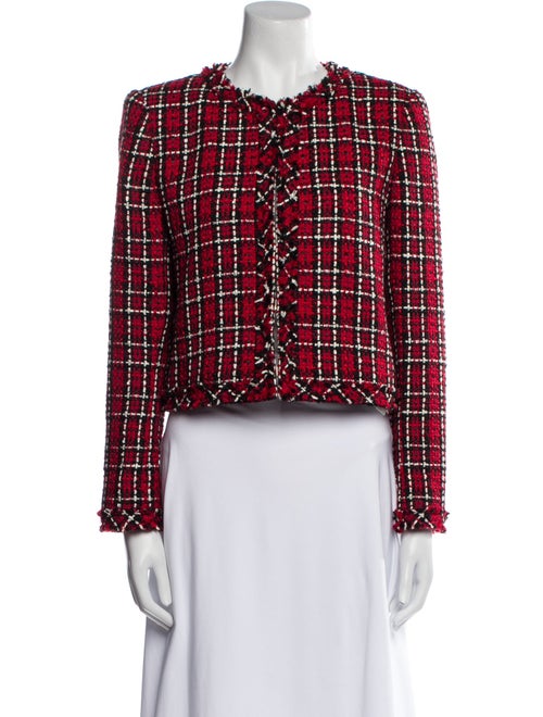 Alice + Olivia Plaid Print Evening Jacket