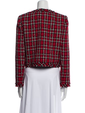 Alice + Olivia Plaid Print Evening Jacket