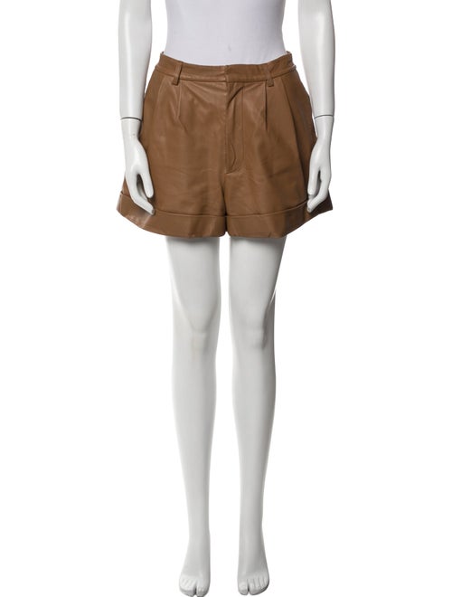 Alice + Olivia Lamb Leather Mini Shorts