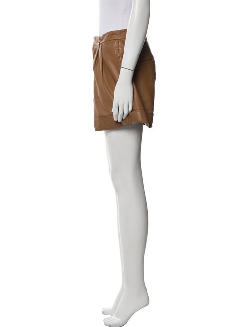 Alice + Olivia Lamb Leather Mini Shorts