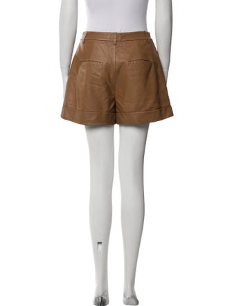 Alice + Olivia Lamb Leather Mini Shorts