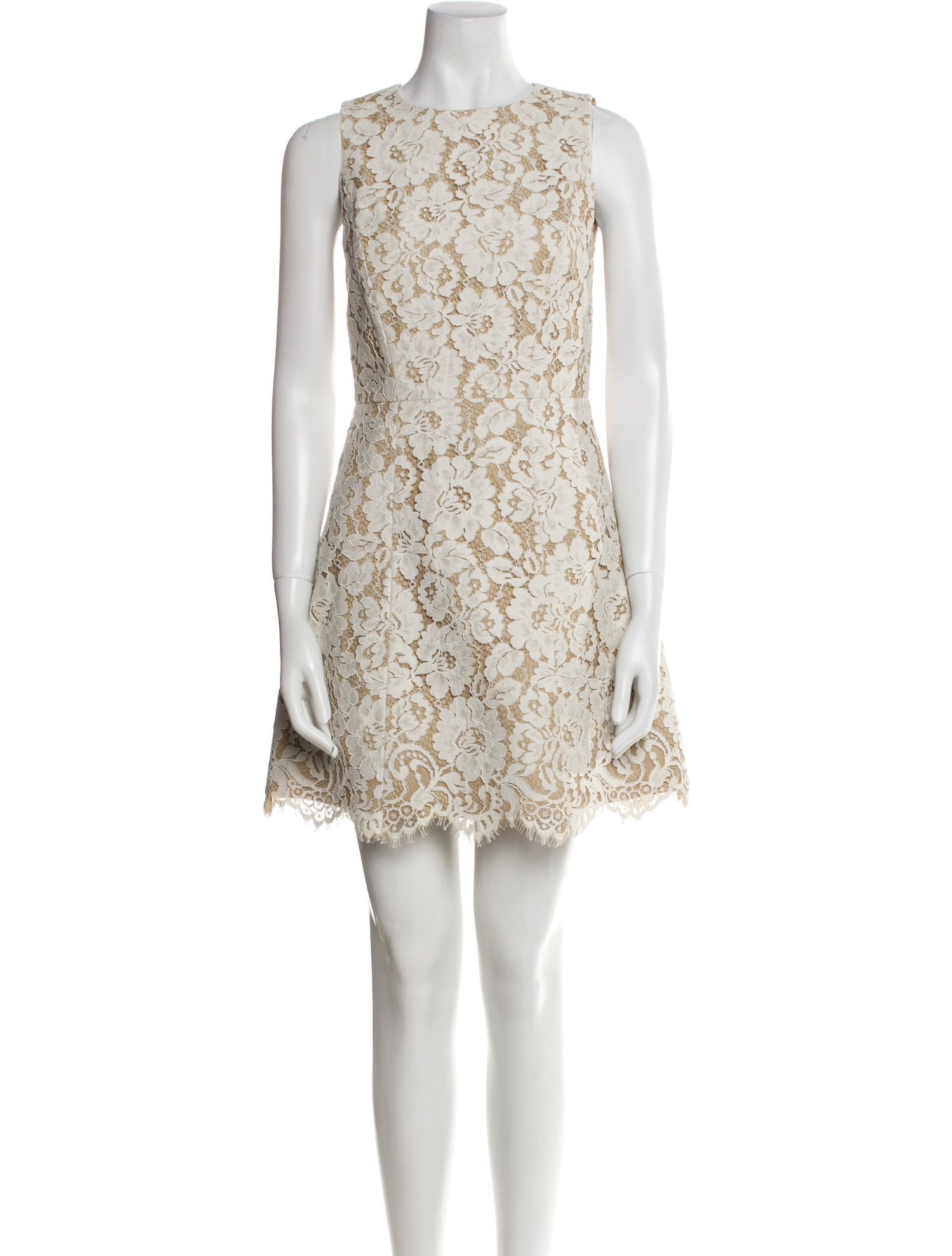 Alice + Olivia Bateau Neckline Mini Dress