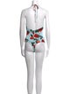Alice + Olivia Floral Print Halterneck Bodysuit