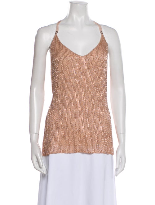 Alice + Olivia Silk V-Neck Top