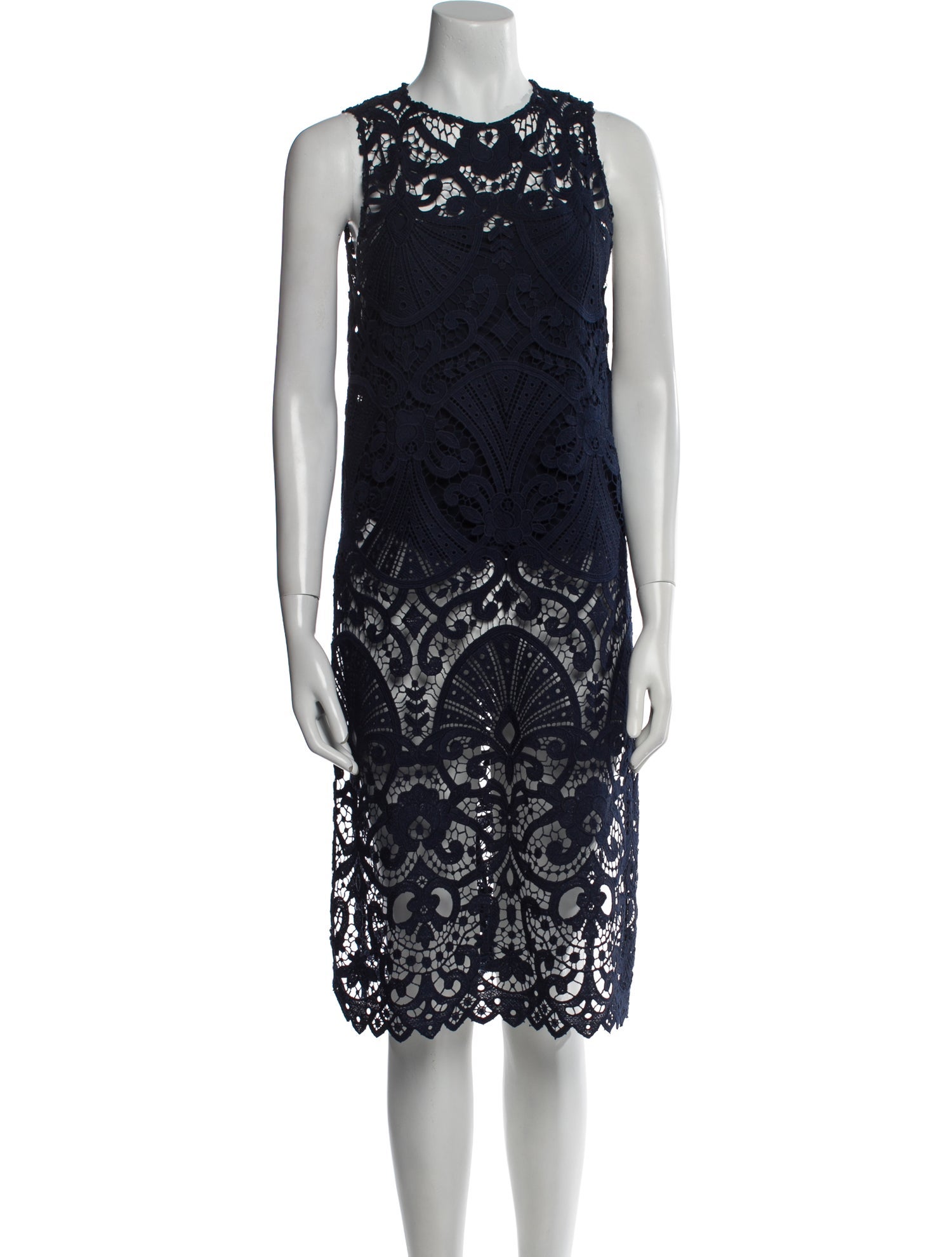 Alice + Olivia Lace Pattern Knee-Length Dress