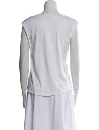 Alice + Olivia Bateau Neckline Sleeveless T-Shirt