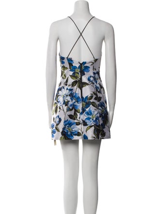 Alice + Olivia Floral Print Mini Dress