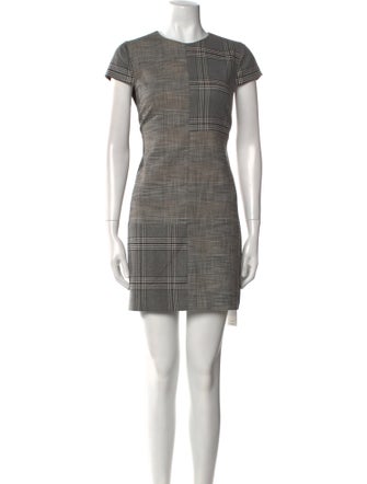 Alice + Olivia Plaid Print Mini Dress
