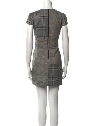 Alice + Olivia Plaid Print Mini Dress