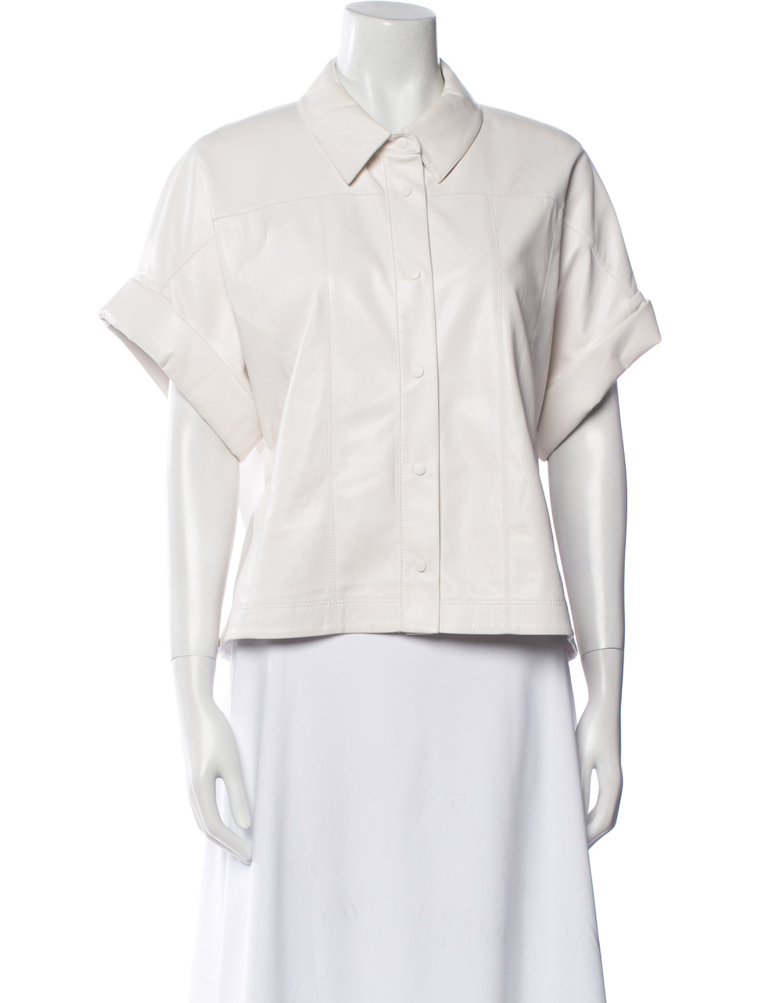 Alice + Olivia Short Sleeve Button-Up Top