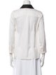Alice + Olivia Silk Three-Quarter Sleeve Button-Up Top