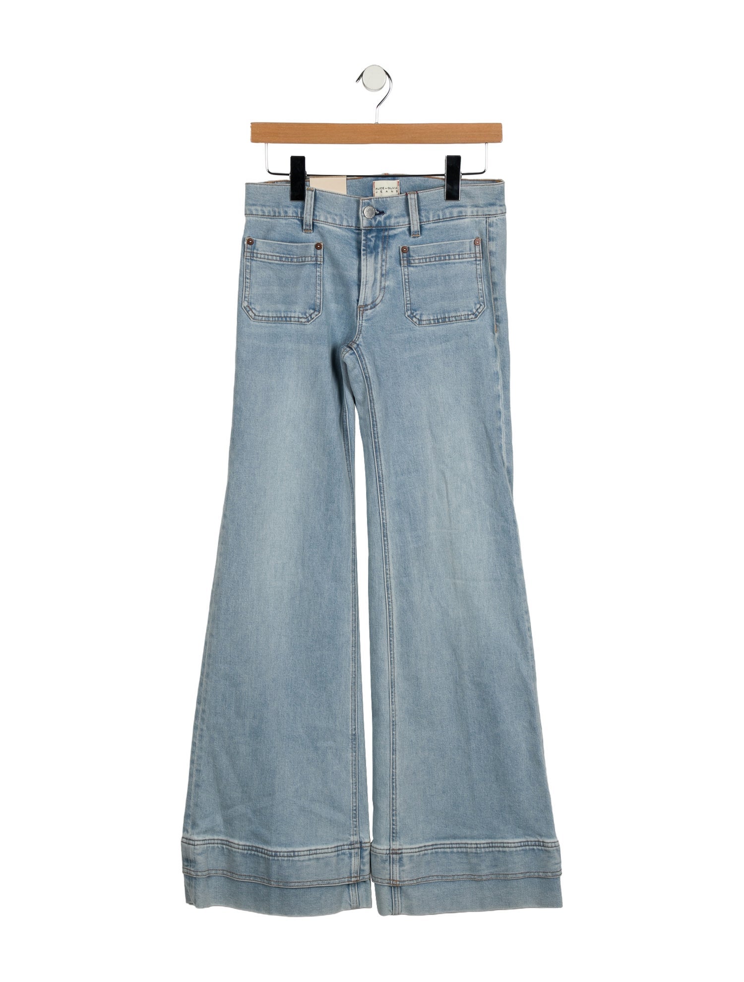 Alice + Olivia Mid-Rise Wide Leg Jeans w/ Tags