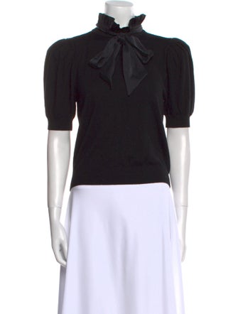 Alice + Olivia Wool Tie Neck Sweater