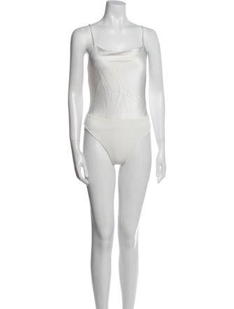 Alice + Olivia Square Neckline Sleeveless Bodysuit