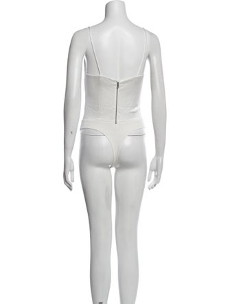 Alice + Olivia Square Neckline Sleeveless Bodysuit