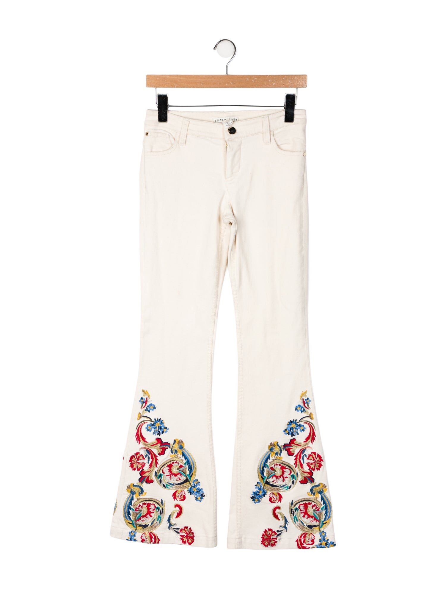 Alice + Olivia High-Rise Wide Leg Jeans