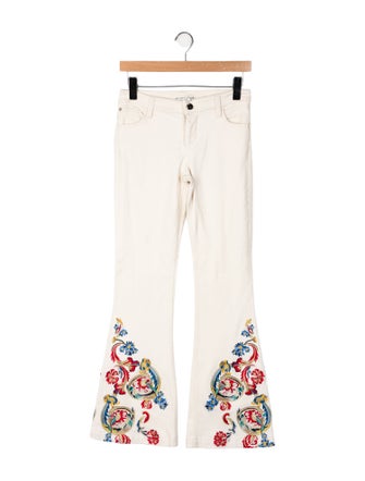 Alice + Olivia High-Rise Wide Leg Jeans