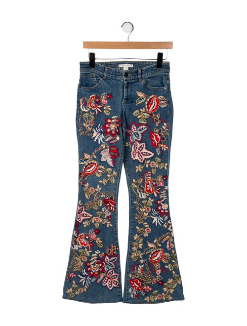 Alice + Olivia Mid-Rise Wide Leg Jeans