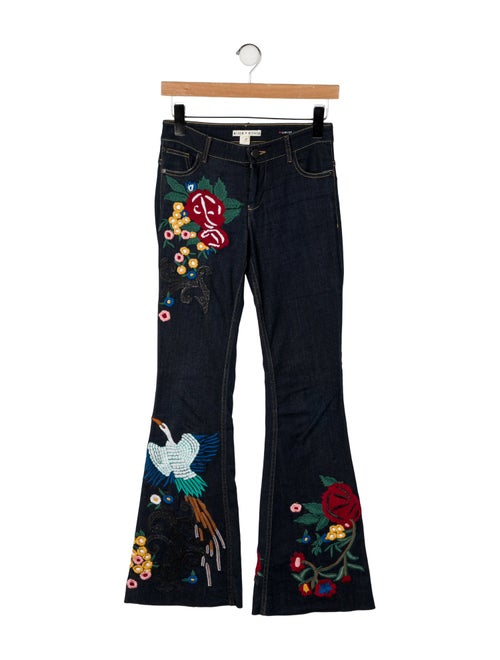 Alice + Olivia Mid-Rise Wide Leg Jeans