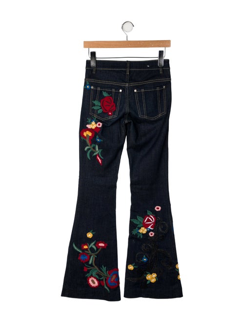 Alice + Olivia Mid-Rise Wide Leg Jeans