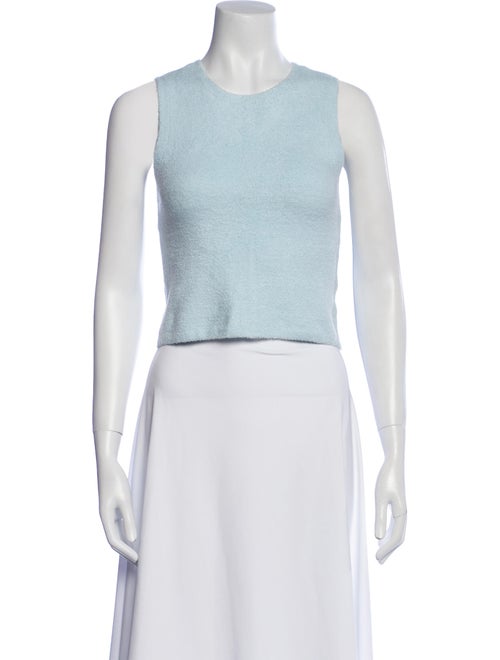 Alice + Olivia Crew Neck Sleeveless Crop Top