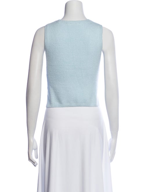 Alice + Olivia Crew Neck Sleeveless Crop Top