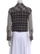 Alice + Olivia Plaid Print Long Sleeve Button-Up Top