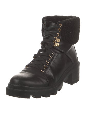 Alice + Olivia Leather Combat Boots