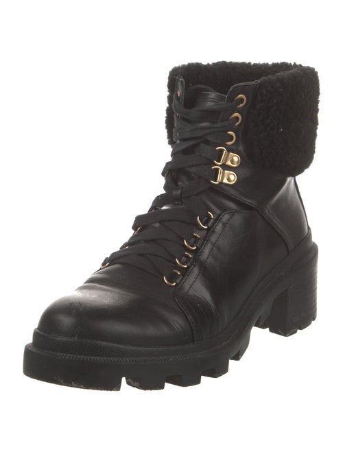Alice + Olivia Leather Combat Boots