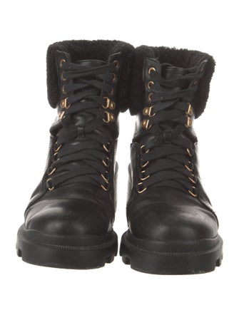Alice + Olivia Leather Combat Boots